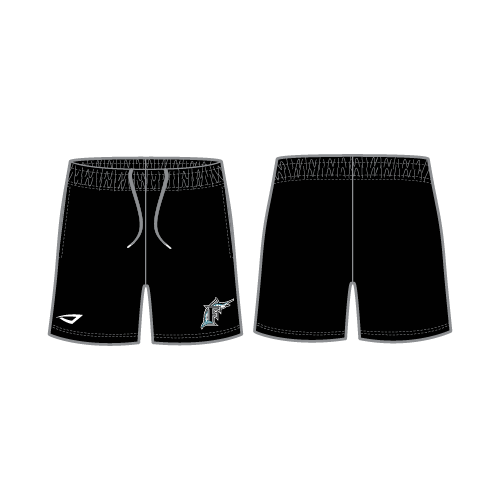 Marlins Mens Sublimated Shorts - Black