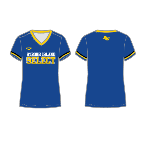 Strong Island Select Womens SS Dri Fit V Neck - Royal