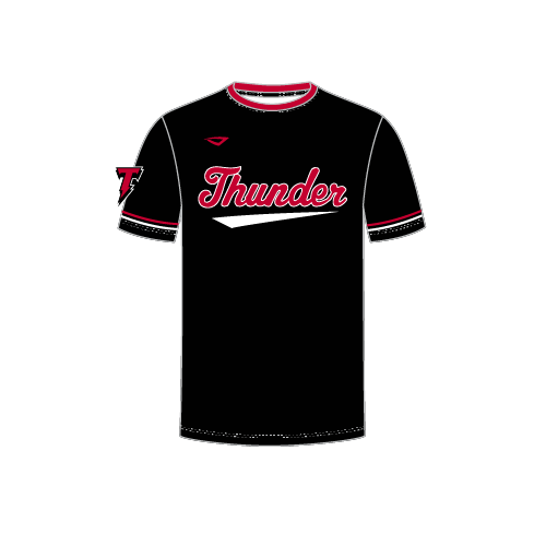 SJ Thunder Mens SS Dri Fit Crew Neck - Black