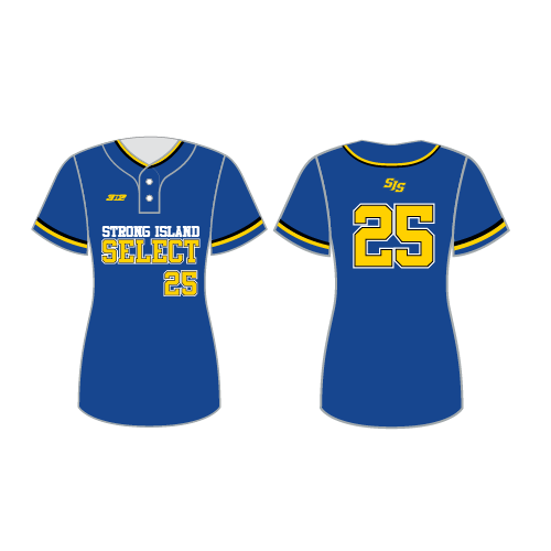 Strong Island Select Womens 2 Button Jersey - Royal
