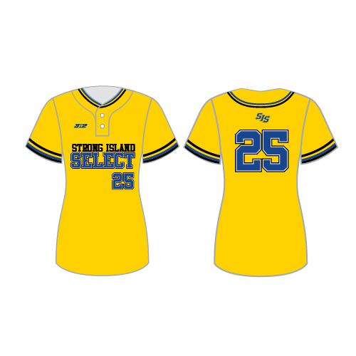 Strong Island Select Womens 2 Button Jersey - Yellow